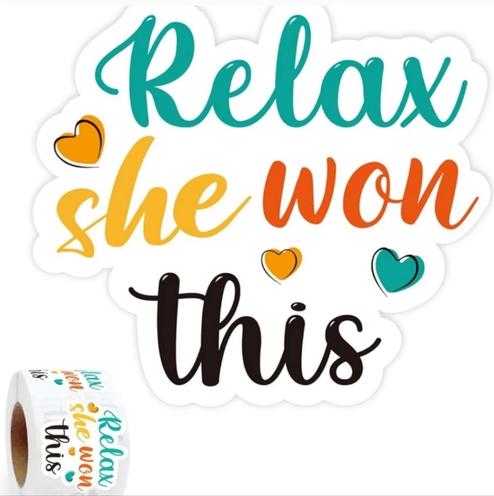 Relax She Won This Stickers